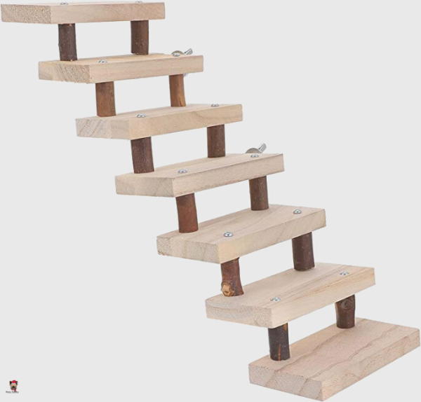 STOBOK Small Wooden Animal Ladder Cage Bridge Platform